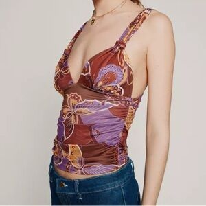 Kimchi Blue Brown and Purple Tank Top